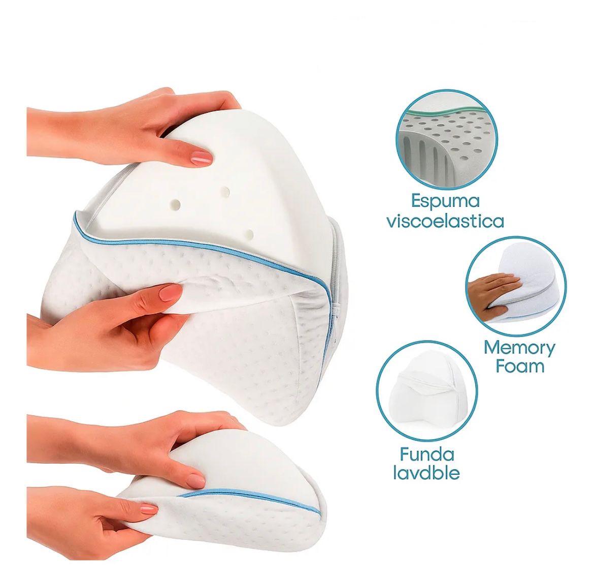 💤 Sistema de Descanso Pro-Cervical™: Pack Almohada + Cojín de Piernas