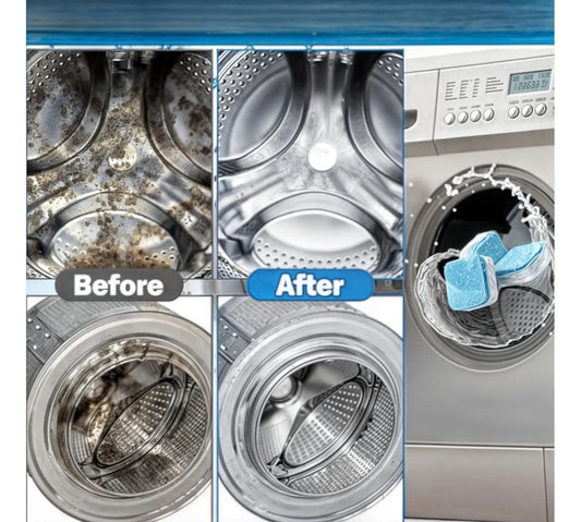 DeepClean Pro™: Pastillas Efervescentes de Limpieza Profunda y Descalcificación Total para Lavadoras (Pack de 12 Unidades)