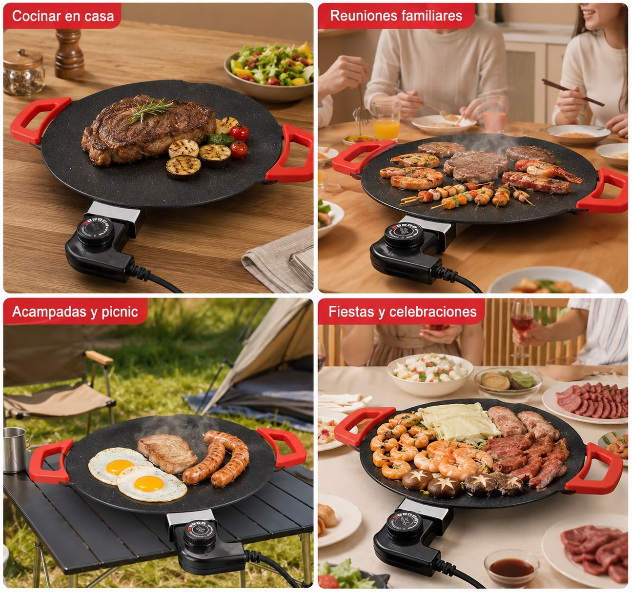 KoreanGrill Pro - Cocina para 10 sin humo ni pega