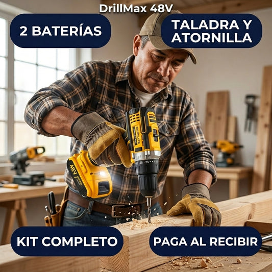 DrillMax 48V - Potencia Pareja del Primer al Último Tornillo